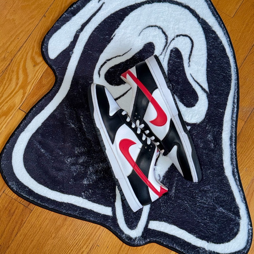 Nike Dunk Low Retro Red Swoosh Panda Size 11.5 Used